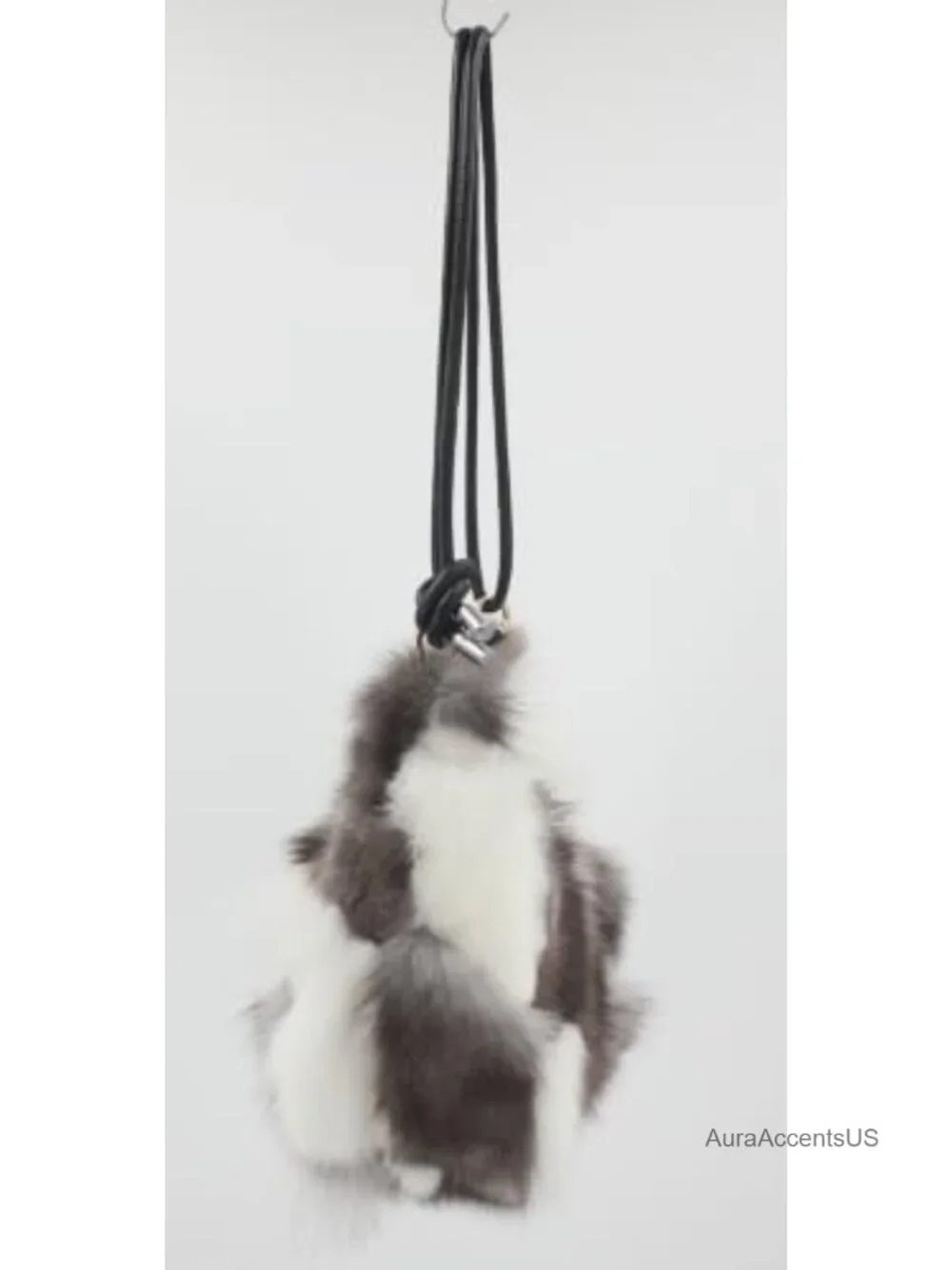 Genuine Fox Fur Hobo Bag Leather Strap Handcrafted Luxury Handbag
